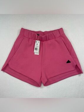 Adidas ZNE Shorts Womens M Pink Originals Woven Knit Aeroready Athletic Soft NWT